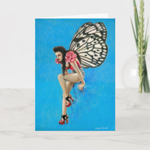  Rockabilly Fairy Greetings Card Kaart