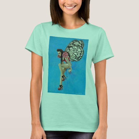  Rockabilly Fairy Stropdas-dye T-shirt voor dames (Voorkant)
