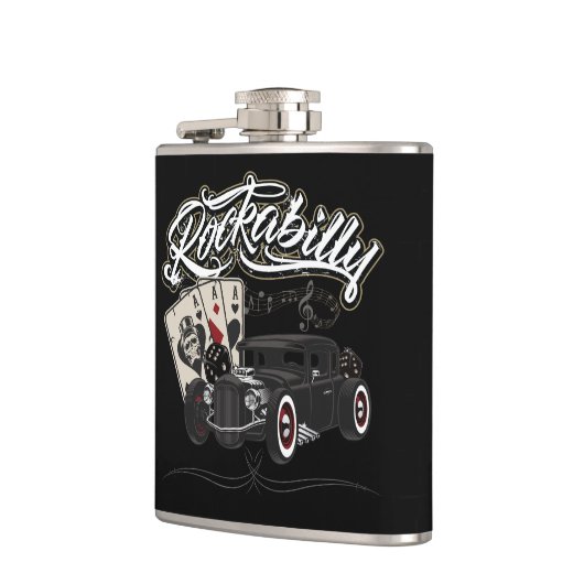 Rockabilly Flachmann Heupfles (Links)