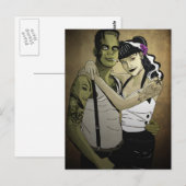 Rockabilly Frank en Bride Briefkaart (Voorkant / Achterkant)
