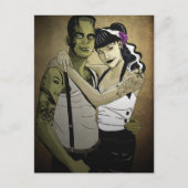 Rockabilly Frank en Bride Briefkaart (Voorkant)