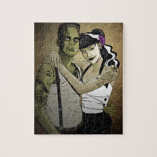 Rockabilly Frank en Bride Legpuzzel (Verticaal)