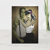 Rockabilly Frank en Bruid Kaart (Voorkant)