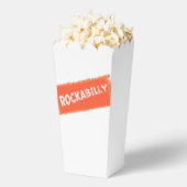 RockABilly geripte en gekantelde witte popcornboxe Bedankdoosjes (Popped)