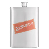 RockaBilly gescheurde roestvrij stalen kolf Flacon (Voorkant)