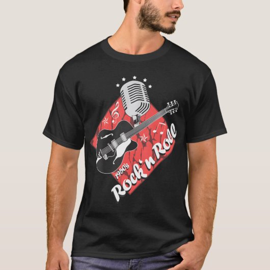 Rockabilly Gitaar Rock N Roll Psychobilly T-shirt (Voorkant)