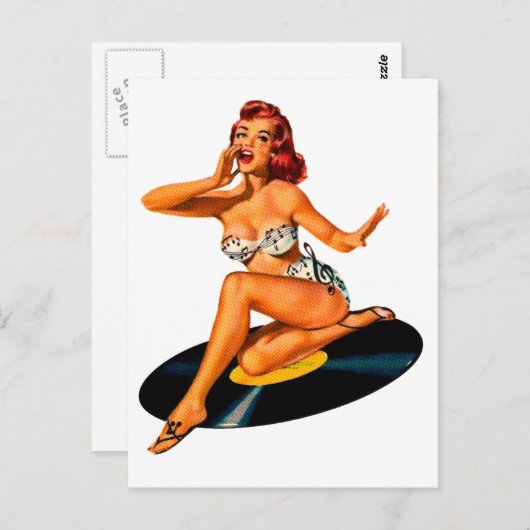 Rockabilly Goddess Briefkaart (Voorkant / Achterkant)