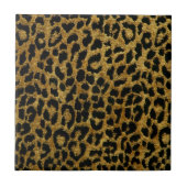 Rockabilly Gold Black Leopard-tapedrive Ceramic Ti Tegeltje (Voorkant)