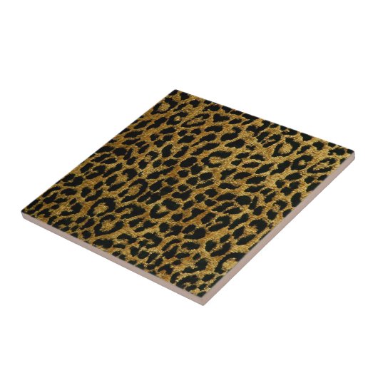 Rockabilly Gold Black Leopard-tapedrive Ceramic Ti Tegeltje (Zijkant)