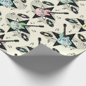 Rockabilly Guitar Party! over Ivoorkust Cadeaupapier (Hoek)