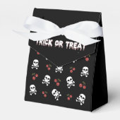 Rockabilly Halloween Skulls Cherries Favor Box Bedankdoosjes (Voorkant Zijde)