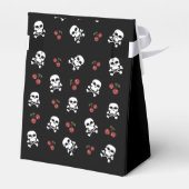 Rockabilly Halloween Skulls Cherries Favor Box Bedankdoosjes (Achterkant)