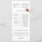 Rockabilly Hearts and Roos Wedding Programme Programmakaart (Achterkant)