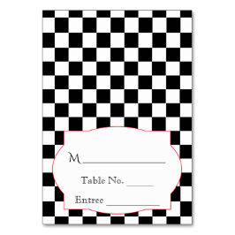 Rockabilly Hearts and Rose Place Card Kaart