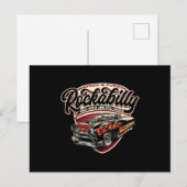 Rockabilly Hotrod Speed Flames - neg Briefkaart (Voorkant / Achterkant)