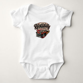 Rockabilly Hotrod Speed Flames - pos Romper