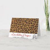 Rockabilly konijn Luipaardprint briefkaarten en we (Achterkant)