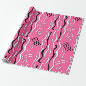 Rockabilly Krullen Cadeaupapier (Uitgerold)