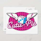 Rockabilly leuke de cutie-pastei dobbelt met briefkaart (Voorkant / Achterkant)