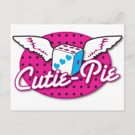 Rockabilly leuke de cutie-pastei dobbelt met briefkaart