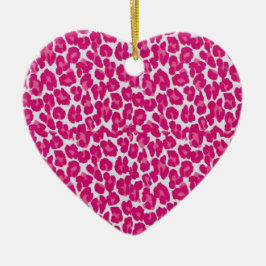 Rockabilly Liefde "Pink Luipaard" Keramisch Ornament