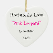 Rockabilly Liefde "Pink Luipaard" Keramisch Ornament (Achterkant)