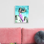 Rockabilly Mermaid Print (Insitu (Woonkamer))