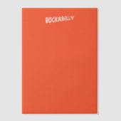RockaBilly orange vellum papers Uitnodigingen (Voorkant)