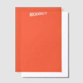 RockaBilly orange vellum papers Uitnodigingen (Offset)