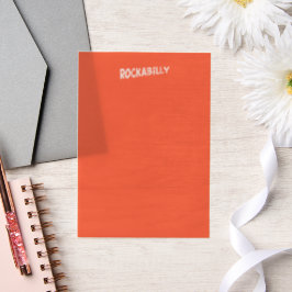 RockaBilly oranje vellum papieren Uitnodigingen