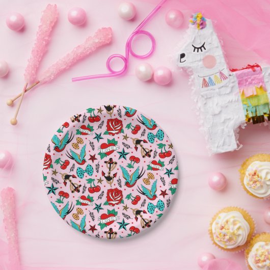 Rockabilly papier bord (Feest)