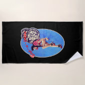  Rockabilly Pin-up Beach Towel Strandlaken (Voorkant)