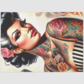 Rockabilly Pin-up Tissuepapier (Voorkant)