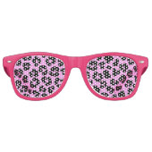 Rockabilly Pink Leopard Print Retro Retro Zonnebril (Voorkant)