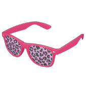 Rockabilly Pink Leopard Print Retro Retro Zonnebril (Gekanteld)