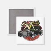 Rockabilly Pinup meisje magneet (Voorkant / Achterkant)