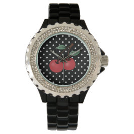 ROCKABILLY POKE STIPPEN CHERRY WRIST WATCH HORLOGE