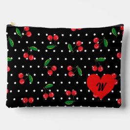 Rockabilly Polka Dots en Kersen Monogram Etui