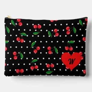 Rockabilly Polka Dots en Kersen Monogram Etui