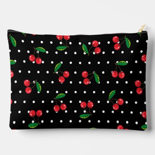 Rockabilly Polka Dots en Kersen Monogram Etui (Achterkant)