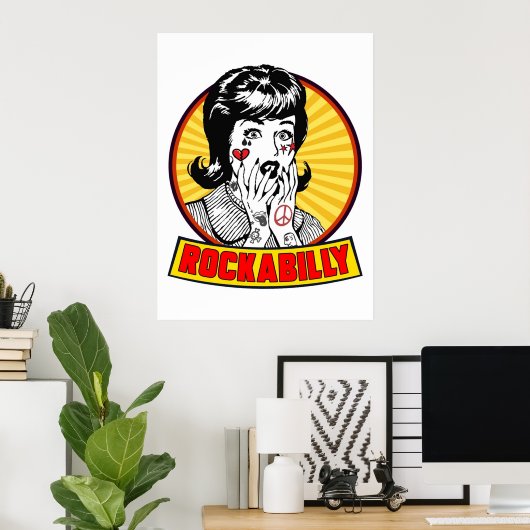 rockabilly poster (Thuiskantoor)