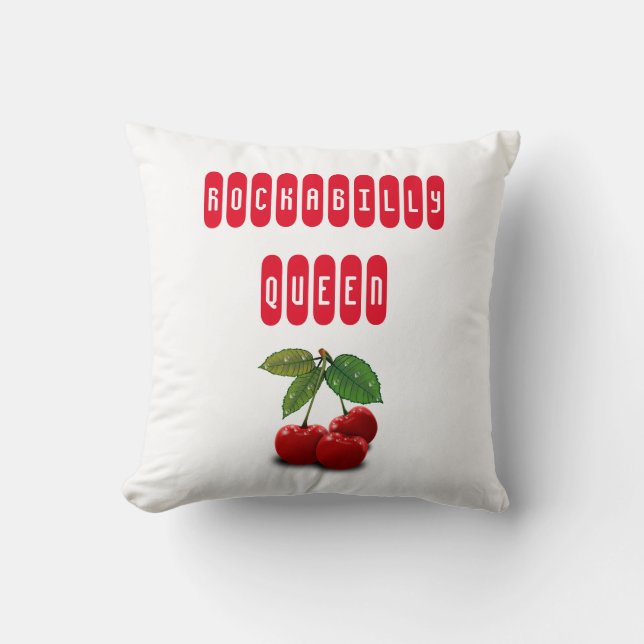 Rockabilly Queen Retro Sierkussen (Voorkant)