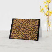 Rockabilly rab Leopard Print Note & Wenskaarten Kaart (Gele Bloem)