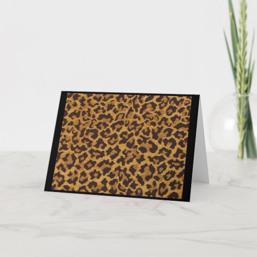 Rockabilly rab Leopard Print Note & Wenskaarten Kaart (Voorkant)