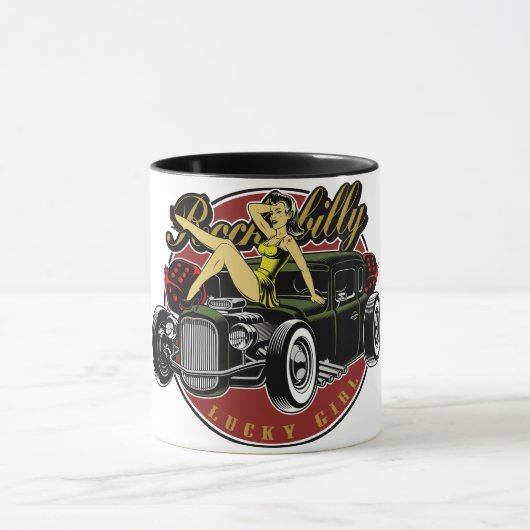 Rockabilly RatRod Coffee Mok (Midden)