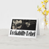 Rockabilly Rebel Wenskaart Kaart (Gele Bloem)