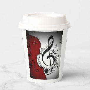 ROCKABILLY RETRO MUSIC LOVER PAPER PARTY CUPS PAPIEREN BEKERS