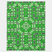 Rockabilly Royal Goblin Satin Foulard Fleece Deken (Voorkant)