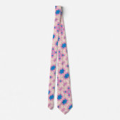 Rockabilly Satijn Star Foulard Patroon Stropdas (Achterkant)