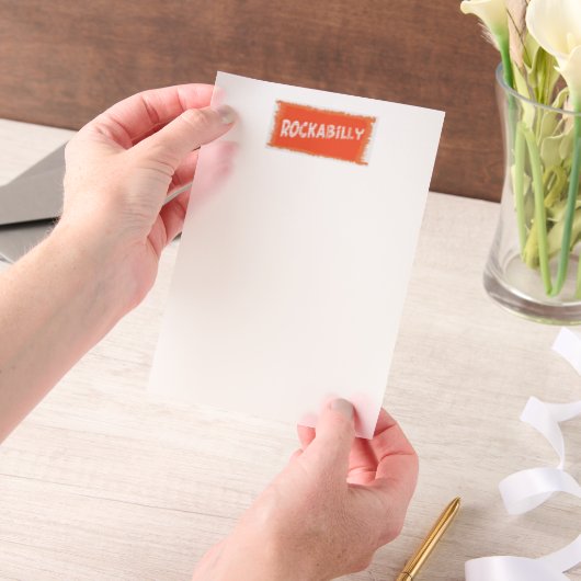 RockaBilly scheurde witte vellum papieren Uitnodigingen (Draagbaar)